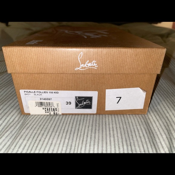 Christian Louboutin Pigalle Follies 100mm Black Leather - Picture 13 of 16